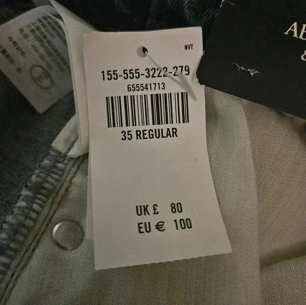 Abercrombie & Fitch Curve Love Ankle Straight Ultra High Rise Jeans (35/20r) NWT - Picture 4 of 5